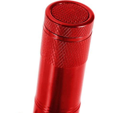 Mini lampe torche UV 4,5 V à 9 LED, modèle Expert Jade, 365-400 nm, pour la détection de fluorescence (rouge). (1/5)
