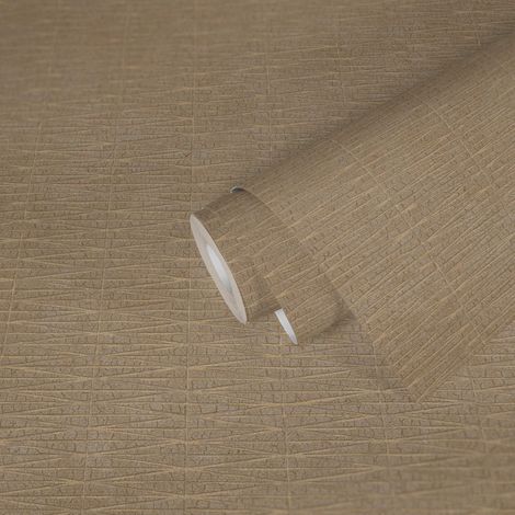 A.S. Création Strukturtapete Braun  10.05 m x 0.53 m  2 cm (gerade)  Vlies  hoch waschbeständig  gut lichtbeständig  restlos trocken abziehbar (1/5)