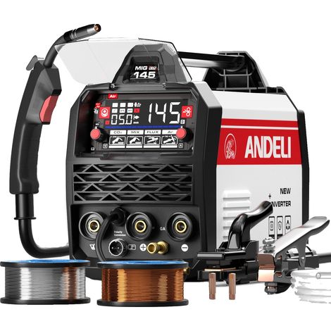 Machine à souder, onduleur IGBT, fonctionnalité 4-en-1, MIG-145 AIR (1/2)