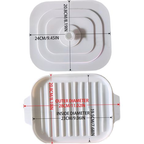 Plaque de cuisson pour bacon au micro-ondes, 30 x 20 x 0,8 cm, (1/5)