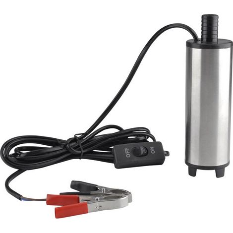 SHINING HOUSE 12V 51mm Pompe à Huile,Pompe Carburant,Pompe Diesel avec Filtre Amovible,30L/Min Pompe submersible Pompes de Transfert