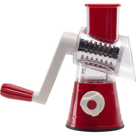 Red Kitchen Manual Slicer with Three Blades Set (1/4)