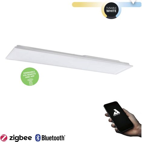 Plafonnier Herrora-Z Blanc L: 120 B: 30 H: 4cm Dimmable 2700-6500K avec fonction Connect-Z (1/5)