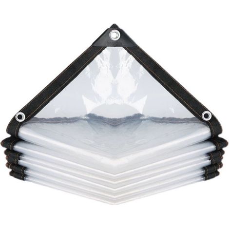 Bâche transparente imperméable et perforée - housse pour mobilier de jardin - usage extérieur - protège de la pluie, isolation thermique pour les plantes, tissu pour meubles - 200 x 200 cm (1/5)