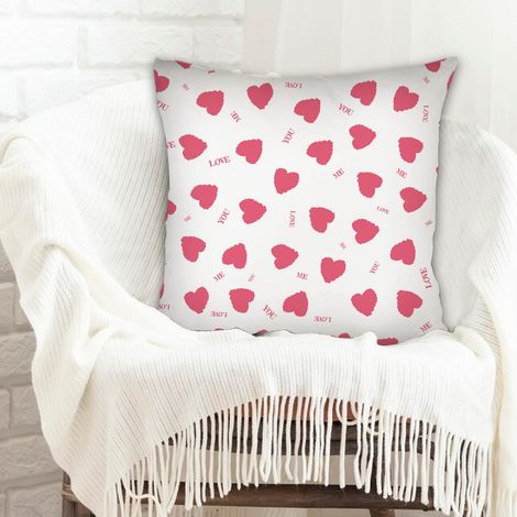 Housse de coussin décorative solide pour la Saint-Valentin, mariage, anniversaire, naissance de bébé (1/5)