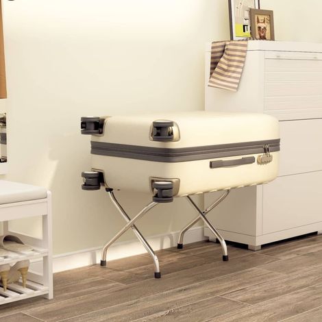 vidaXL Portapacchi con schienale argento 56x39x52cm (1/5)