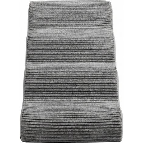 Escalier pour Chien, à 4 Marches, Imperméable, Pente Douce, Housse Amovible Lavable, Gris