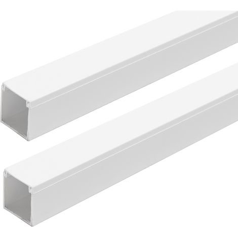 Canalina rigida passacavi 40x40mm 2 metri adesiva e avvitabile bianca Aigostar (1/3)