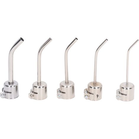 Buse de pistolet thermique en alliage d'aluminium, pointe incurvée à Air chaud, accessoire de Station de soudage pour 850 5 pièces