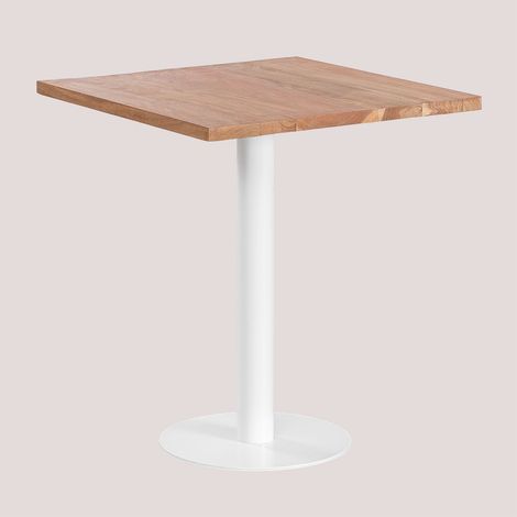 Mesa Bar Cuadrada en Madera de Acacia Macchiato SKLUM             