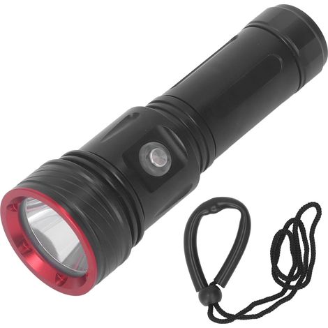 Diving Flashlight Underwater Flashlight 3800lm Super Bright IPX8 Waterproof 4 Modes Aluminium Alloy LED Submarine Torch