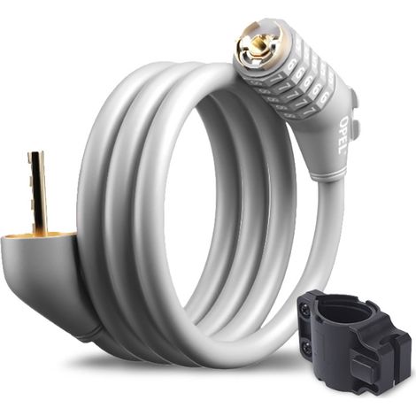 Antivol Velo,Cadenas de velos Long 120cm x 12mm,Câble Antivol pour Vélo Scooter Motos Portail Vélo avec 5 Chiffres Intelligente Code et Vélo Poussette,Verrouillage à Vélo Antivol (1/3)