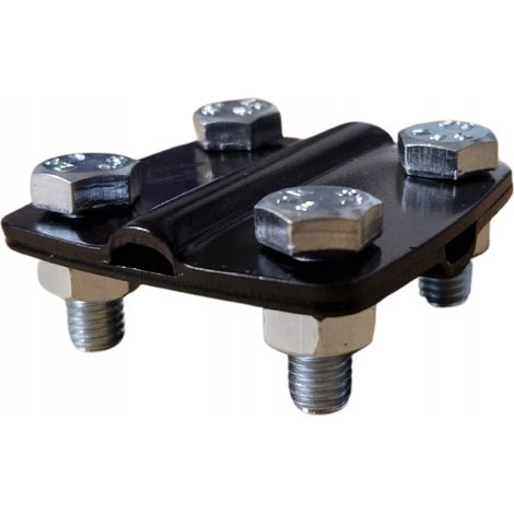 Conector cruzado de protección contra rayos para cable y cinta 4 x M8 s -25 negro (1/5)