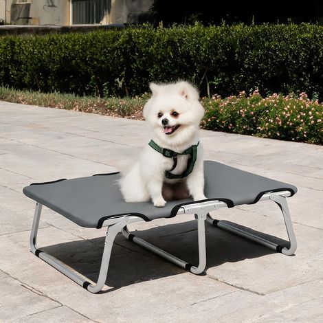 Coussin de sol pour chien pliable en acier et Oxford grau (1/5)