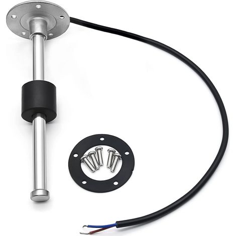 Sensor de nivel de combustible para embarcaciones de 150 mm, indicador de nivel de combustible y agua, 5 orificios, compatible con niveles de combustible y agua, 0-190 ohmios.