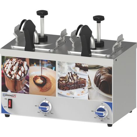Distributeur à sauce chauffant double - GN 1/6 - 2x2,5L - 420W - Casselin