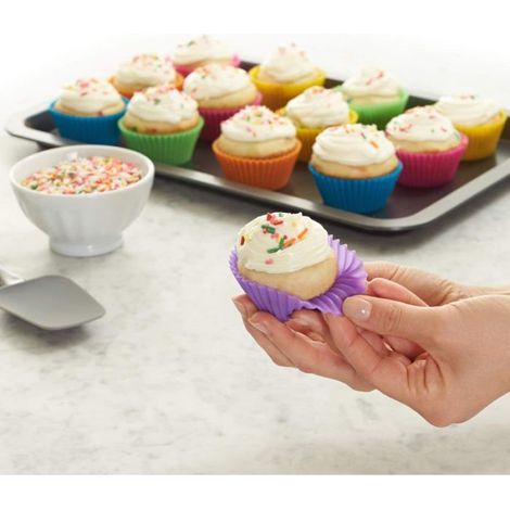 Moules À Pâtisserie - Silicone Alimentaire - Résistant Four 220 °C - Pour Muffins Standard - Lot De 24 (1/4)