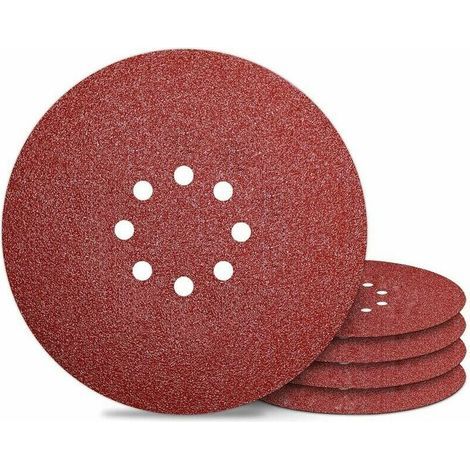 Disque Ponçage 225 mm Disques Abrasif 8 Trous Grain 120 pour Ponceuse Murale Papier Abrasifs 50 PCS (1/5)