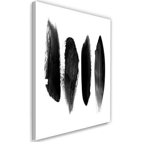 Tableau sur toile Abstrait Noir et blanc 40x60 (1/5)