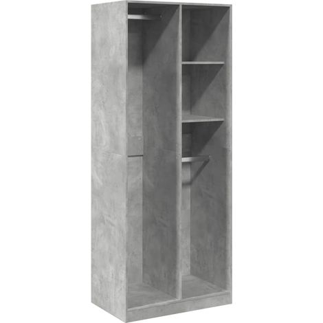 Garderobe Grau Beton 80x50x200 cm Ingenieurholz