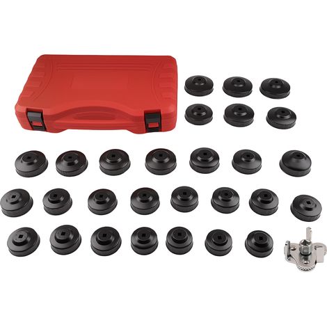 30pc Oil Filter Socket Wrench Set for Car Auto Removal Tool Kit 65-120mm w/ Case (1/5)
