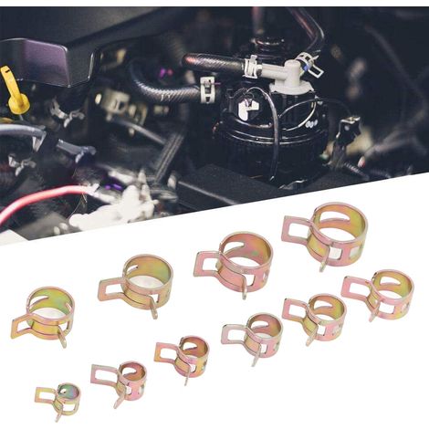 Ensemble de 100 colliers de serrage/colliers élastiques pour tuyaux d'huile, disponibles en 10 tailles différentes (1/5)