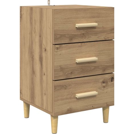 Maison Exclusive - Armadio da Notte Rovere artigianale 40 x 40 x 66 cm