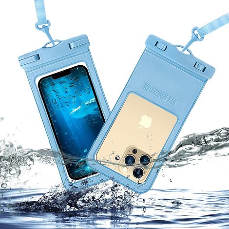 Pochette Étanche Smartphone Lot de 2 IPX8 Sac étanche 7,2 Pouces Pochette Telephone Etanche pour iPhone 13/12/11 Mini Pro Max XS Max, Samsung S22 S20 S10, Huawei P50 Pro P30 Pro (1/5)