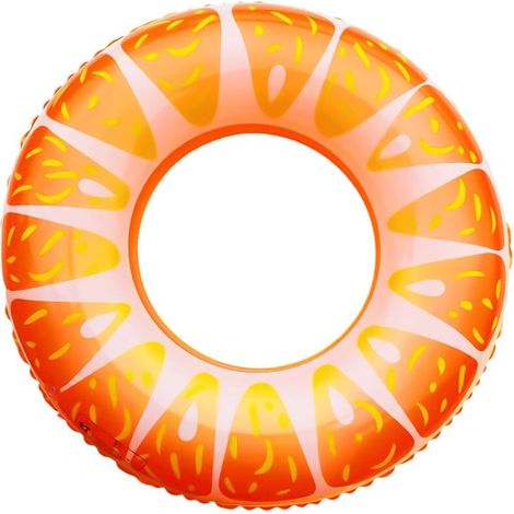 1 bouée gonflable créative en forme de fruit orange pour la survie, idéale pour les enfants et les jeux d'eau dans la piscine, ainsi que pour les accessoires de fête aquatique. (1/5)