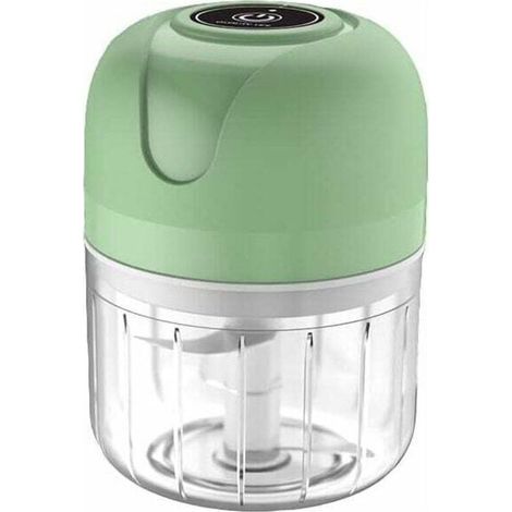 Mini-Akku-Knoblauchschneider 250 ml – USB-aufladbar – Klinge aus Edelstahl – Lebensmittelechter PP-Behälter – Zum Zerkleinern von Fleisch, Zwiebeln und Chilischoten (1/5)