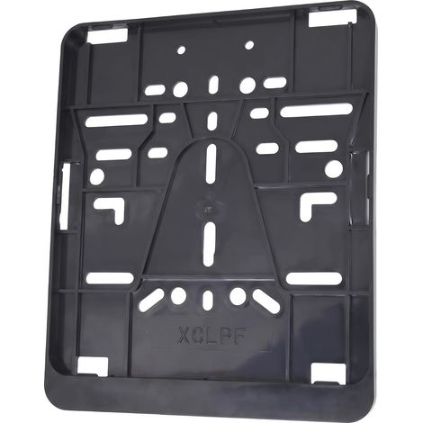 Support De Plaque D Immatriculation Moto 180x200mm, Cadre ABS Noir Robuste Cadre en plastique ABS noir pour plaque d'immatriculation 180x200mm. Robuste, anti-vibration, montage rapide. (1/5)