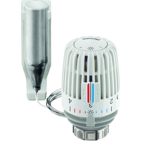 HEIMEIER Thermostat-Kopf K mit Fernfühler 2m, weiß, mit Nullstellung 7002-00.500 (1/3)