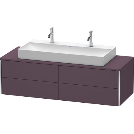 Meuble sous-vasque XSQUARE 400x1400x548mm Satin aubergine