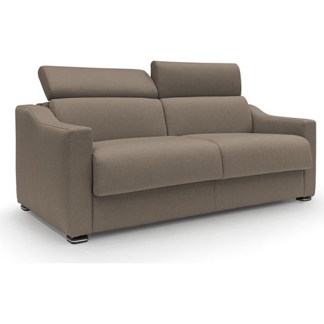 Amber Schlafsofa mit 18 cm hoher Matratze Stoff T05 211 cm (mat. 160x197) braun (1/4)