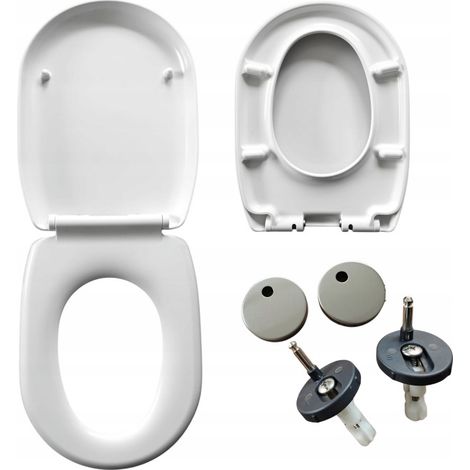 Abattant de toilettes - KOŁO EGO - Couvercle de toilette - Mécanisme de fermeture amortie - Amovible - Duroplast antibactérien - Installation facile - Fermeture silencieuse