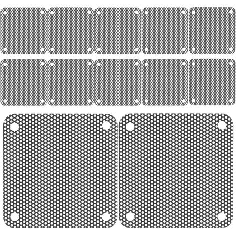 Filtres Poussière en PVC Accessoire Noir Lot de 20 pour Prolonger la Durée de Vie pour Ventilateur de Refroidissement PC 4cm pour Home Pendant été Vacances (1/5)