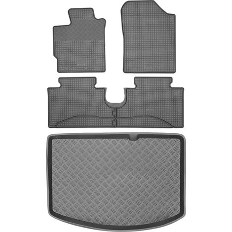 Set di tappetini in gomma per auto e tappetino per bagagliaio per Toyota Yaris III Hatchback dal 2014 al 2019 (1/5)