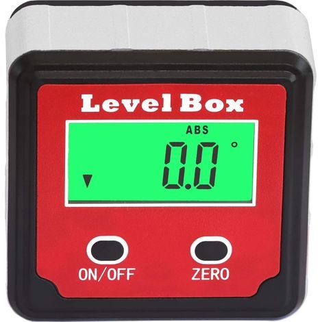 Inclinómetro digital LCD impermeable, caja de ángulos, caja de biseles, caja de nivel, caja de ángulos, imanes incorporados (1/5)