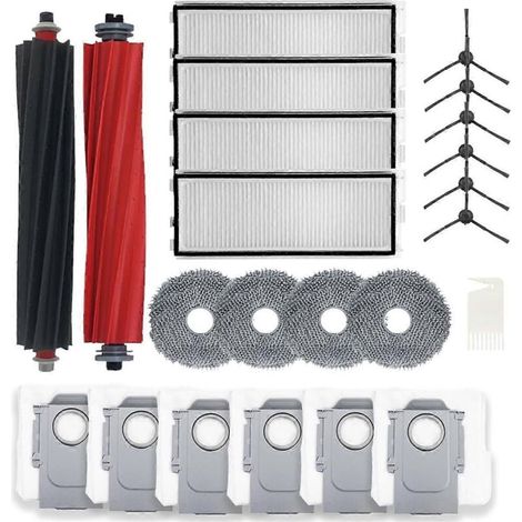 Pièces de rechange pour Qrevo Master, kit d'accessoires pour aspirateur robot Qrevo Master, filtre pour brosse rotative et lingette de nettoyage (1/5)