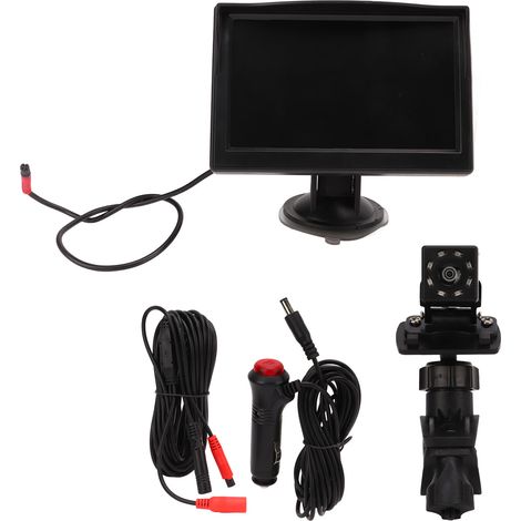 Wasserdichte 12V HD-Rückfahrkamera für Auto, LKW, SUV - 5-Zoll-Babyphone mit drehbarem Rückfahrkamerarekorder (1/5)