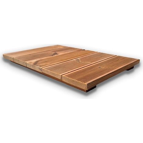 Pedana antiscivolo per doccia 60x40 cm in legno Thermo-Wood (1/4)
