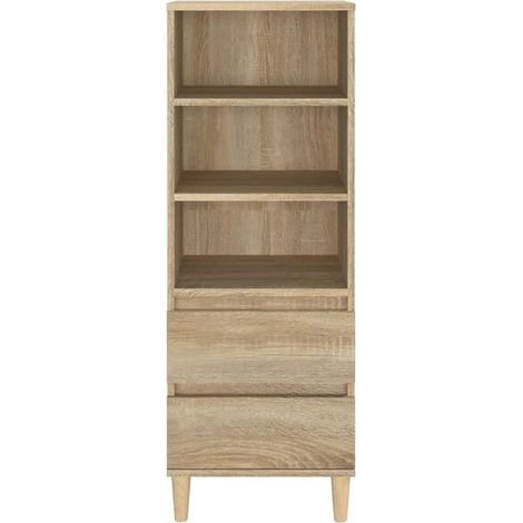 Meuble de Rangement Haut 40x36x110 cm, Couleur Chêne Sonoma, Armoire de Stockage en Bois d'Ingénierie pour Cuisine ou Salon (1/5)