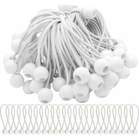 Confezione da 75 corde elastiche con palline Corde elastiche Corde elastiche per tendoni, tende, striscioni e teloni (1/5)