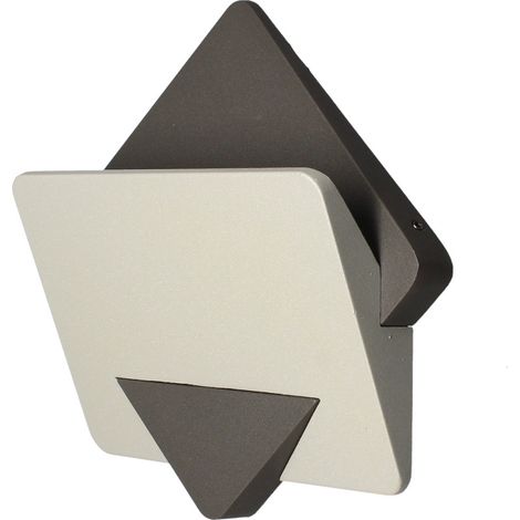Applique murale extérieure anthracite 218x218mm LED indirecte 3W 3000K 300lm IP44 Mitra ARLUX (1/4)