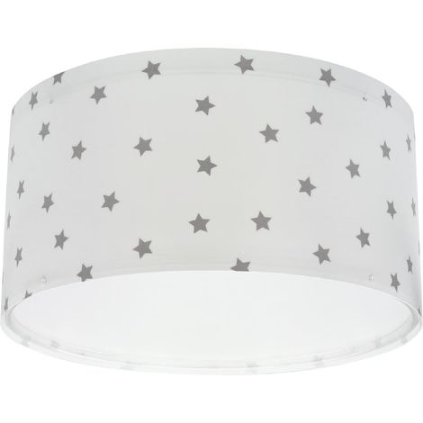 Plafonnier Enfant, Lampe de Plafond pour Chambre d’Enfant, Luminaire, Star Light Etoiles Blanc, 82216MB, E27-2 x 15W (1/5)
