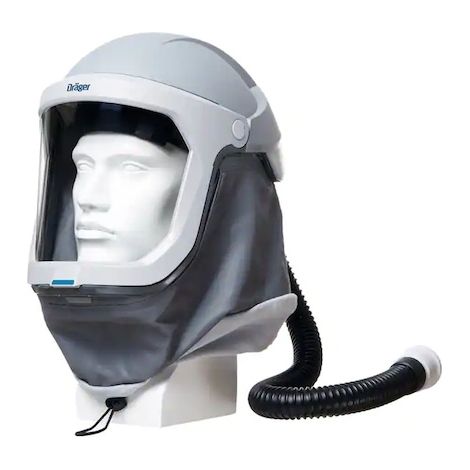 Casque de sécurité X-plore® 8000 – Ventilation assistée – Visière polycarbonate Zytec® – Norme EPI pour protection respiratoire – Drager