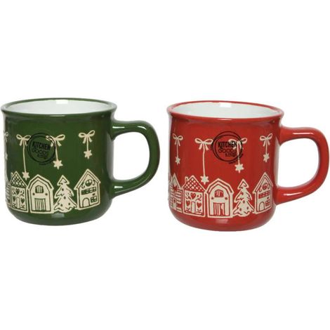 kaemingk KAEMINGK - Tazza natalizia rossa e verde Cod. 608201