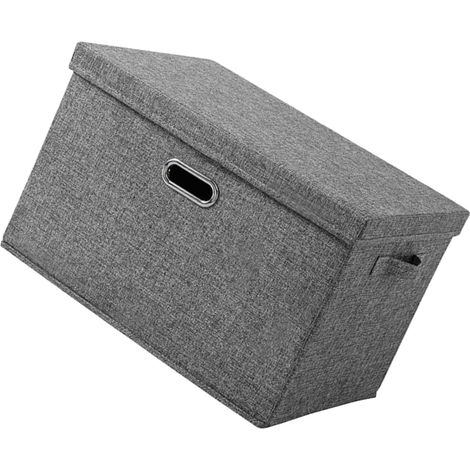 Boîte de rangement pliable 15L avec couvercle - Taille S (32x24x18cm), poignées de transport (1/5)