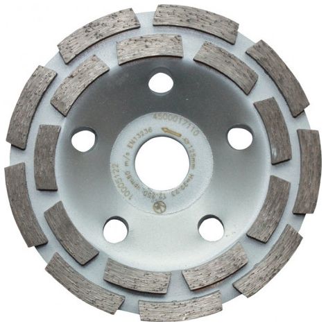 Meule boisseau diamant 125 mm pour béton et granit à deux rangées