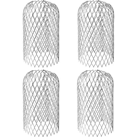 Aluminium-Dachrinnenfilter, erweiterbarer Dachrinnenschutz zum Filtern von Blättern, Ästen, Moos und Schlamm, Durchmesser 4–10 cm, 4 Stück